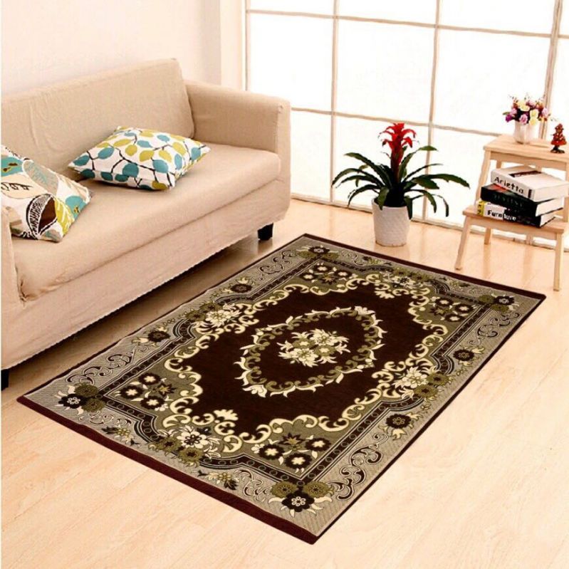 Buy Sai Arpan's Ethnic Premium Velvet Touch Chenille Carpet - 5 Feet By 7 Feet online
