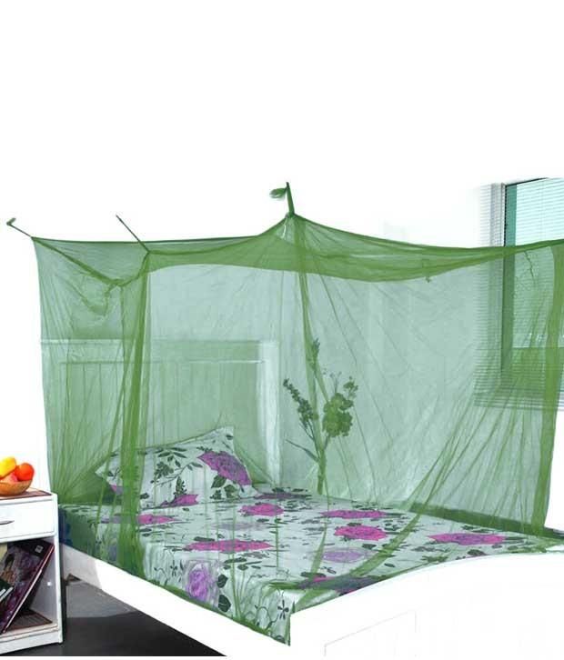 Buy Shahji Creation Green Polyester Single Bed Mosquito Net online