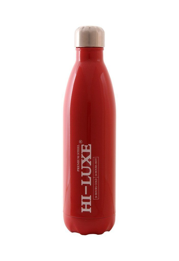Buy Hi Luxe Thermo Steel Premium Steel 1000 Ml Vaccum Flask Bottle - Red online