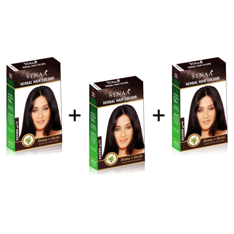 Buy Synaa Herbal Hair Color Brown (pack Of 3) online