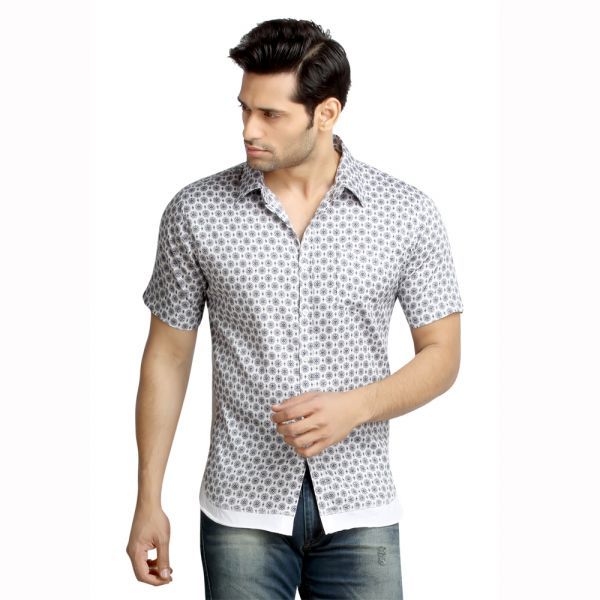 Buy London Bee Men's Cotton Printed Short Sleeve Slim Fit Shirt - ( Product Code - Msslb0069 ) online