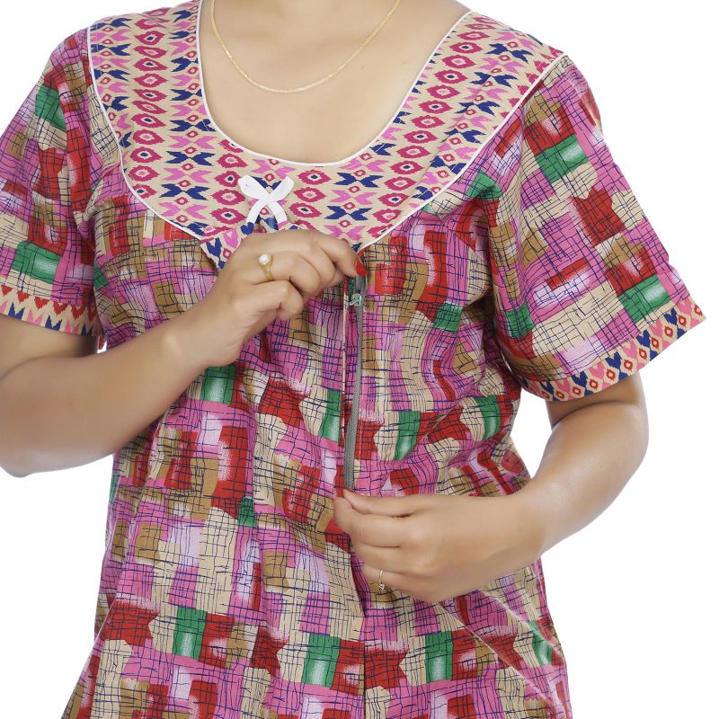 cotton nighty neck designs