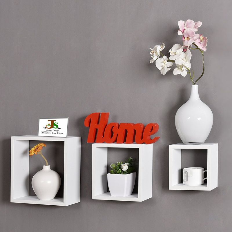 Woodworld Nesting Square Shelf Set Of 3 Shelves White Woodworld Nesting Square Shelf Set Of 3 Shelves White