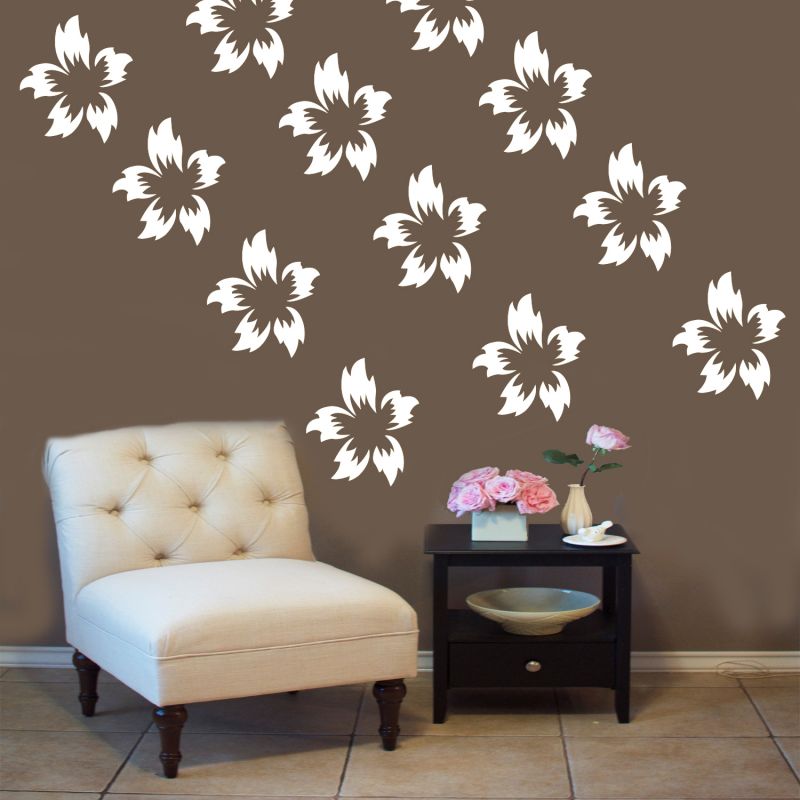 Kayra Decor Flower Reusable Wall Stencil For Wall Decor Diy Painting Stencil 30x30