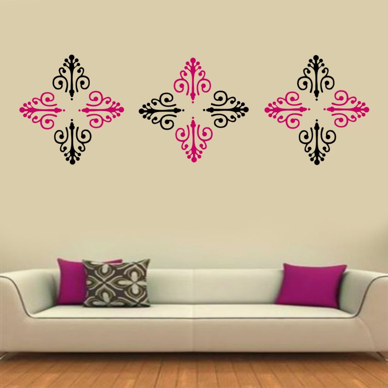 Buy Kayra Decor French Flower Reusable Wall Stencil For Wall Decor