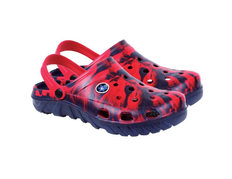 Buy Red And Blue Stylish Crocs Sandals 