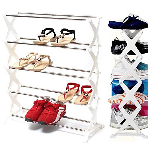 Buy Shoe Rack 5 Layer Stainless Steel Storage Online Best Prices In India Rediff Shopping