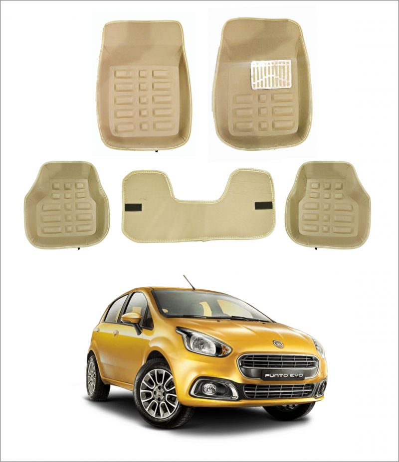 Buy Trigcars Car Carpet Cream Car Floor Foot Mats For Fiat Punto