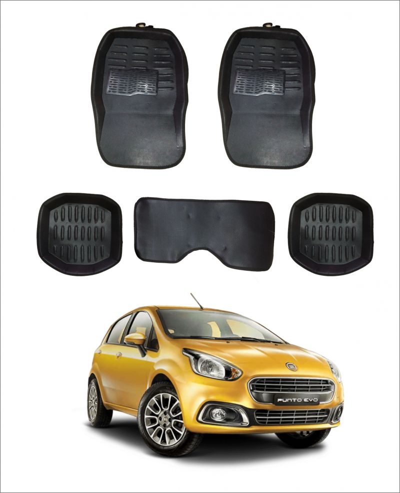 Buy Trigcars Car Carpet Black Car Floor Foot Mats For Fiat Punto