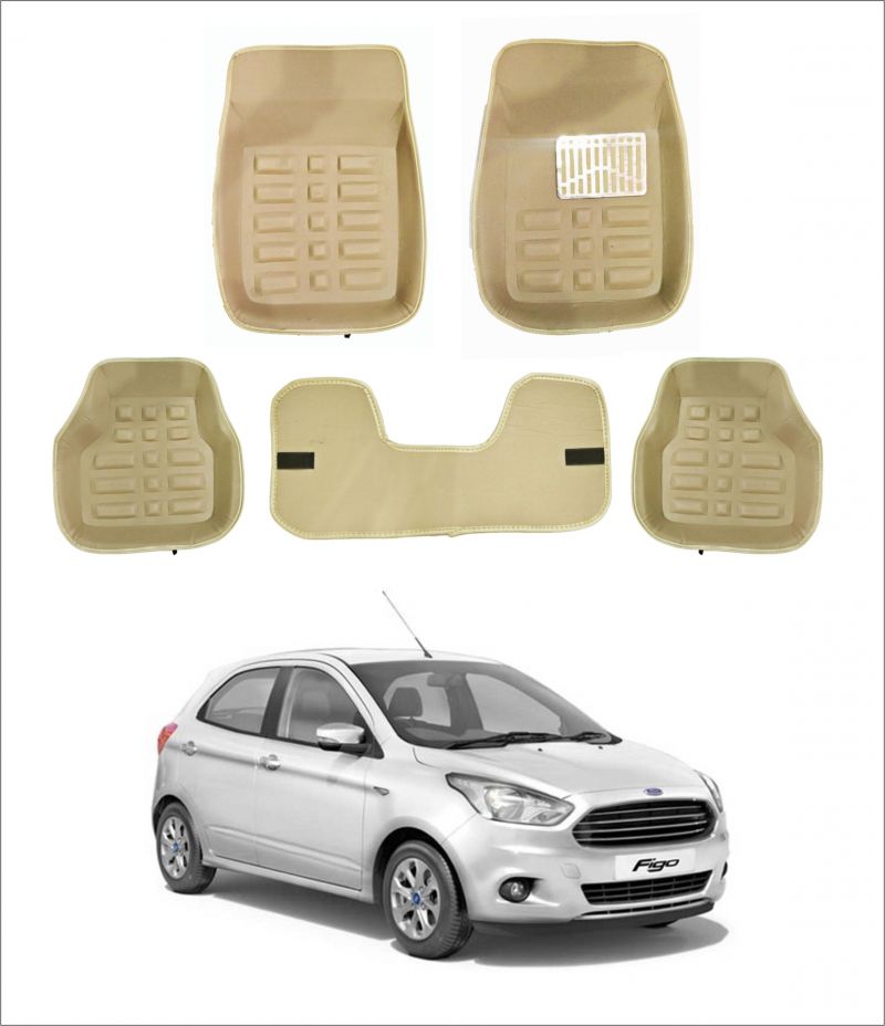 Buy Trigcars Car Carpet Cream Car Floor Foot Mats For Ford Figo