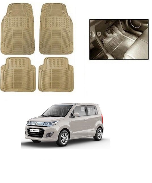 Buy Trigcars Cream Rubber Floor Mat For Maruti Suzuki Wagonr