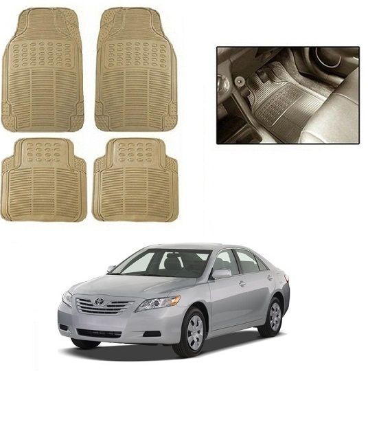 Trigcars Cream Rubber Floor Mat For Toyota Camry 2007