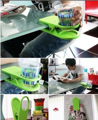 Buy Set Of 3 Drink Coffee Tea Cup Holder Clip Desk Table Mug Glass Gift online