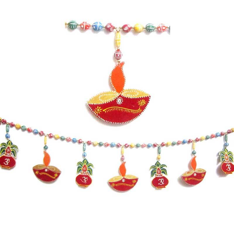 Buy Festive Special Mangal Kalash Wooden Door Hanging Bandanwar