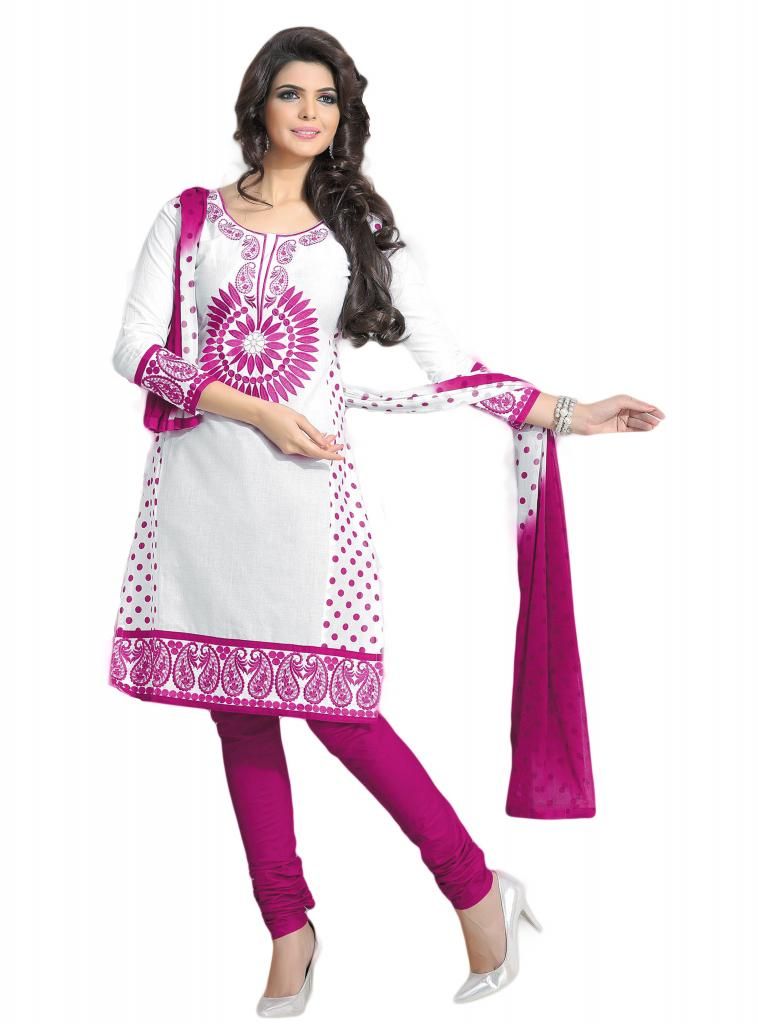 white churidar material online shopping