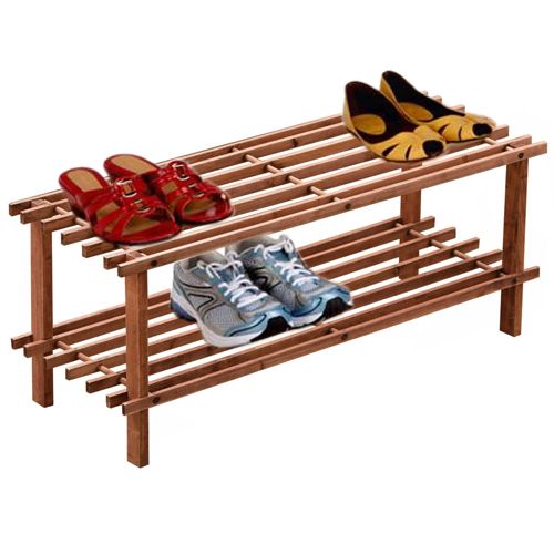 Buy Foldable 2 Tier Wood Shoe Rack Solid Wood Cedar Wood Online Best Prices In India Rediff Shopping