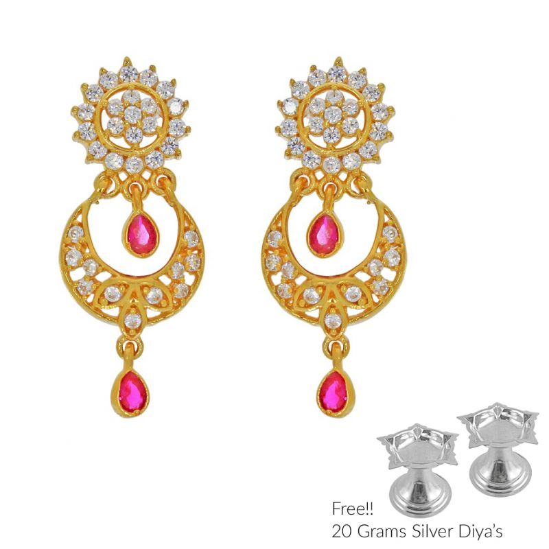 Sri Jagdamba Pearls Ling 22kt Gold Earrings Online Best Sri Jagdamba Pearls Ling 22kt Gold Earrings Online
