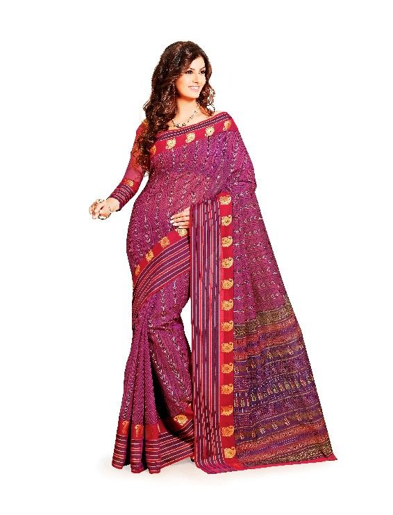 Buy De Marca Burg&y Cotton Saree - 6411 Price and Features.Shop De Marca Burg&y Cotton Saree - 6411 Online.