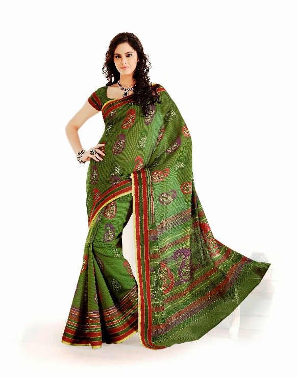 Buy De Marca Green Cotton Saree - 6437 Price and Features.Shop De Marca Green Cotton Saree - 6437 Online.