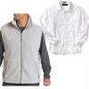 Sleevesless Reversible Fleece Jacket and Formal White Shirt