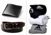 Jack Klein Combo Of Black Leather Belt And Wallet With Socks