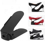 Pack Of 4 Plastic Double Deck Space Saving Shoe Rack Stand