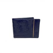 Jl Collections Navy Blue Men's Wallet Genuine Leather ( Jl_mw_3495 )