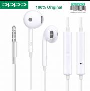 Oppo White Earphone Wired Control With Microphone Speaker Headset For Oppo All Smart Phone - OEM