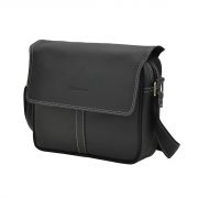 Aquador Messenger Bag With Black Faux Vegan Leather(ab-s-1515-black)