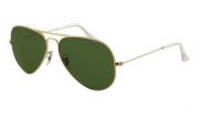 Golden Frame Greenish Black Aviator Style Sunglasses