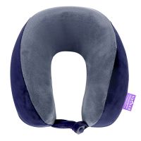 Viaggi Navy Grey U Shape Super Soft Memory Foam Travel Neck Pillow - ( Code - Viiagiie0119 )