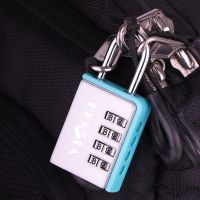 Viaggi 4 Dial Silver Blue Luggage Resettable Combination Number Padlock - ( Code - Viiagiie0114 )