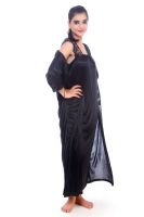 Fasense Women Satin Nightwear Sleepwear 2 PCs Nighty With Robe Set