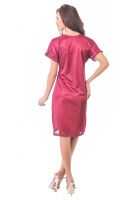 Fasense Women Stylish Satin Nightwear Sleepwear Wrap Gown Dp083 A