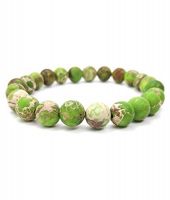 Natural Green King Stone Jasper Gemstone Bracelet For Men & Women ( Code Grnjasperbr )