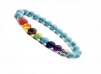Turquoise Chakra Crystals Buddha Powered Stretch Bracelet For Reiki Healing - ( Code - Trqchakrabr )