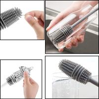 Long Silicone Tpr Kitchen Cleaner Bottle Brush