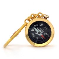 Vivan Creation Antique Brass Handcrafted Compass In Keychain -161
