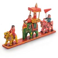 Vivan Creation Royal Maharaja Procession Wood Handicraft Item 204