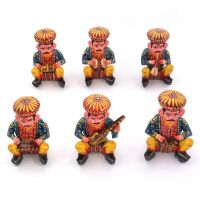 Vivan Creation Rajasthani 6 Piece Musician Bawla Set In Wood -206