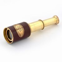 Vivan Creation Antique Real Usable Telescope In Brass And Leather
