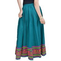 Vivan Creation Rajasthani Full Length Blue Skirt Free Size (product Code - Smskt507)