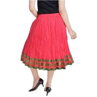 Vivan Creation Rajasthani Short Pink Skirt Free Size