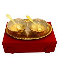 Vivan Creation Round Shape 2 Bowl and tray with 2 Spoon Set