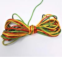 Kuhu Creations Vedroopam Sacred Thread Puja Dhaga, Sankalp Sutra, (red Yellow Green Silky Rope, 5 Meters)