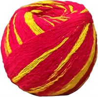 Kuhu Creations Vedroopam Sacred Kalawa Mauli Thread Puja, Nazar Dhaga, (red Yellow Cotton Ball, 4 Units)