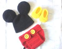 Kuhu Creations New Born Baby And Infant Cute Style Handmade Photography Prop With Crochet Knit. (red Yellow Mkm Style)