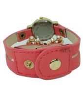 Fap Analog Butterfly Design Baby Pink Colour Womens Watch