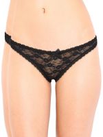 Soie Black Polyamide Spandex Panty For Women Pack Of 2