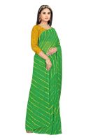 Mahadev Enterprise Georgette Printed Saree With Running Blouse Piece (dc267green)